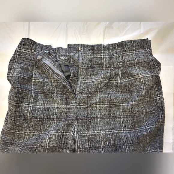 RW&CO. Grey & Purple Plaid Straight Pant - Picture 4 of 7